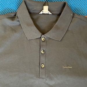 Calvin Klein Polo - Mens Medium - Gray